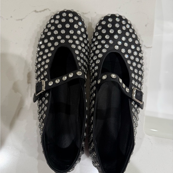 Tony Bianco Studded Black Mary Jane Shoes - Picture 2 of 7